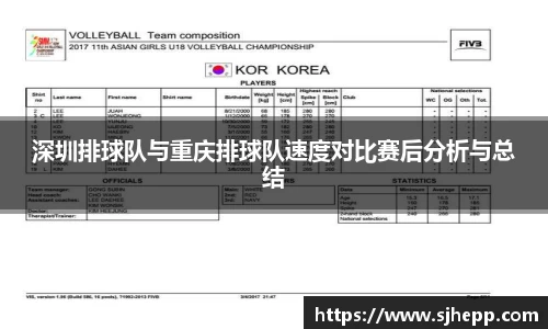 深圳排球队与重庆排球队速度对比赛后分析与总结